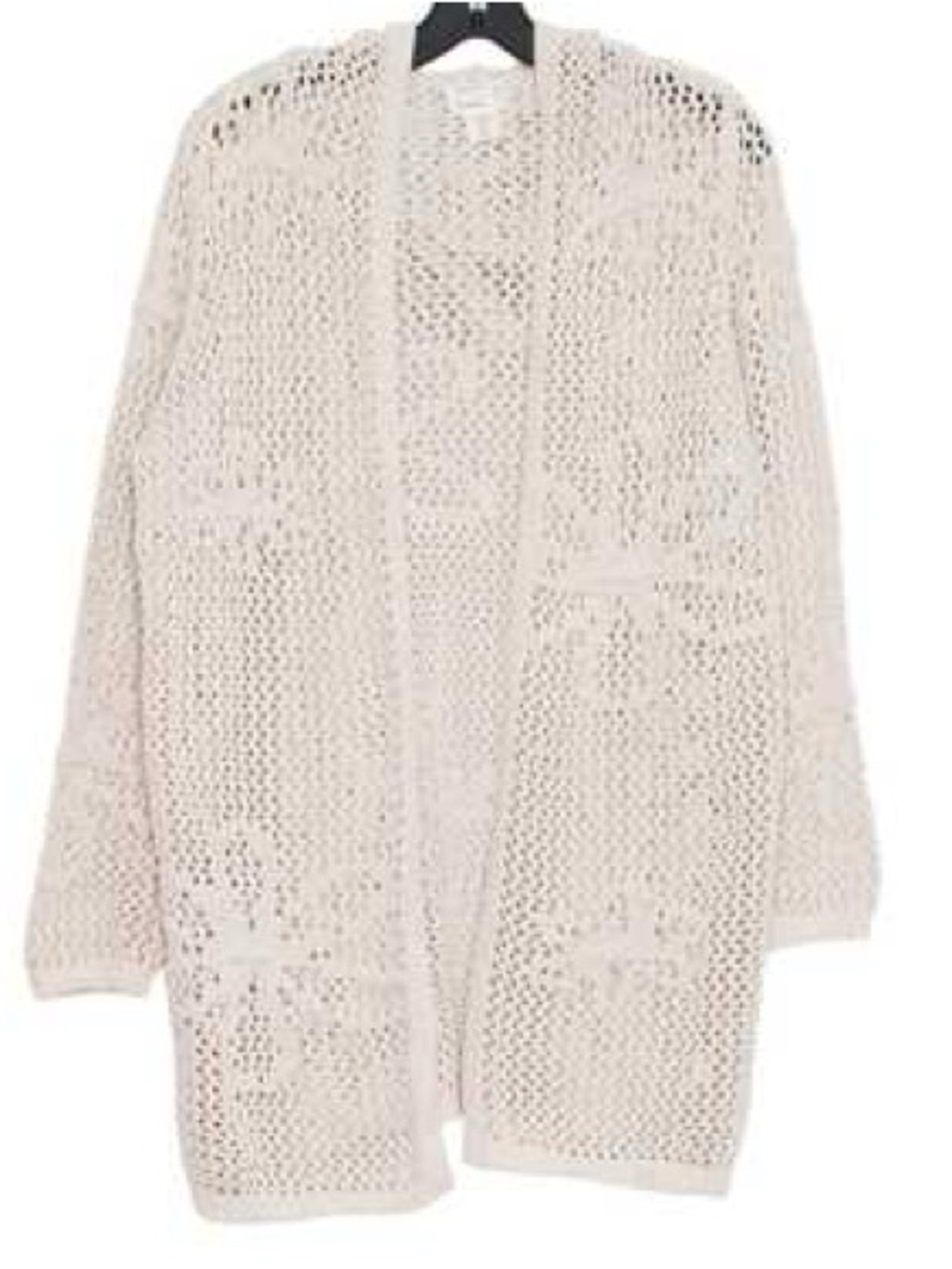 Nicole Miller Open-Knit Cream Cardigan